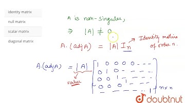 If A is a non-singular matrix, then A (adj.A)= | 12 | MATRICES | MATHS | MARVEL PUBLICATION | Do...