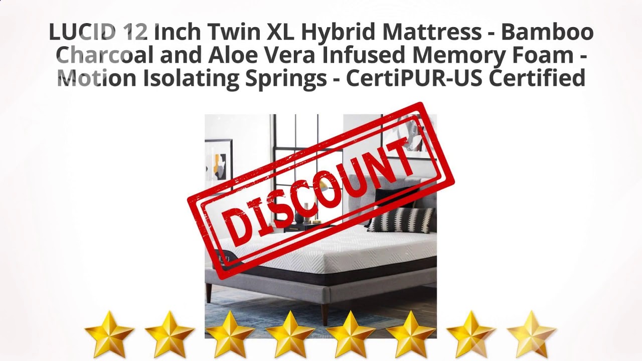 lucid 12 inch twin xl memory foam mattress
