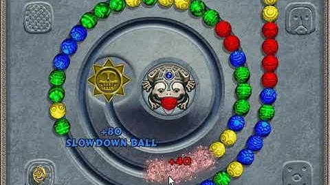 Challenge: Zuma Deluxe completing the stage 1 by not moving a mouse (4x speed)