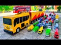 Wow !!! Mobil Truk Rc Tronton Panjang Bongkar Mobil Mobilan Truk Pemadam, Truk Pasir, Bis Telolet