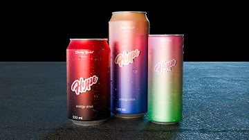 Photorealistic Energy Drink Cans