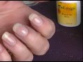 Acrylic powder dip using glue for adding strength to nails nail tutorial