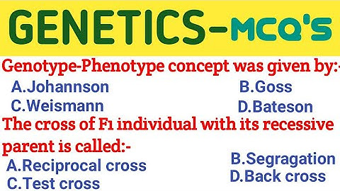 Mendelian Genetics || Genetics mcq || Genetics mcqs || Part-1