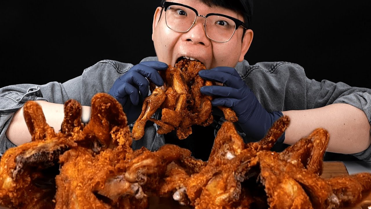 가마솥에 튀긴 옛날통닭 신전떡볶이와 함께 먹방 ASMR crispy chicken &Shinjeon Tteokbokki Eating Show