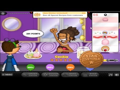 Papa's Scooperia - All Recipes Unlocked + All Stickers + All Outfits 