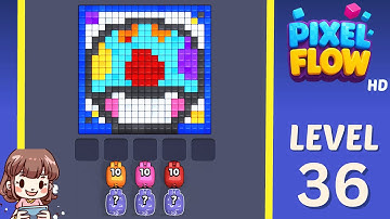 Pixel Flow Level 36 Solution Walkthrough