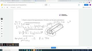 Volume and Surface Area of a Trapezoidal Prism Help Video