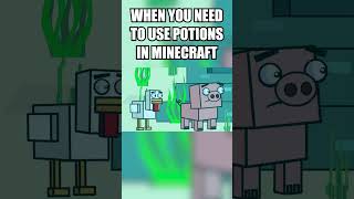 When you use potions in Minecraft... #minecraft #shorts