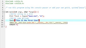 C Programming, File operation, String Output (fopen, fclose, fputs)