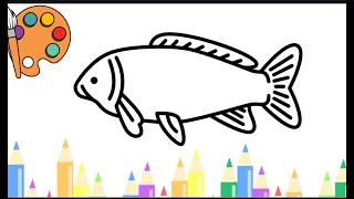 Fish Drawing For Kids.how To Draw Afish Easy Step By Step. Beginners.