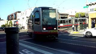 SF Muni 2-Car Breda LRV Train 1521 1457 on Route N