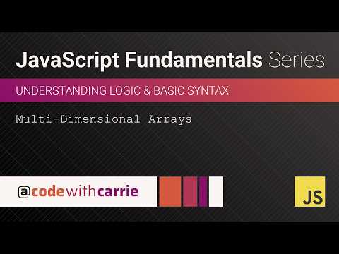 Multi-Dimensional Arrays | JavaScript Fundamentals Series