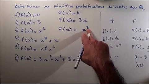Déterminer une primitive des pôlynomes suivants