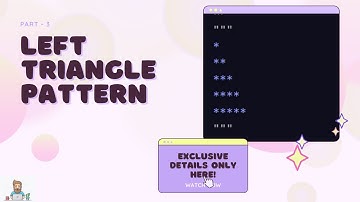 code 03 - Left Triangle Pattern | Star Patterns Using Python | techienik