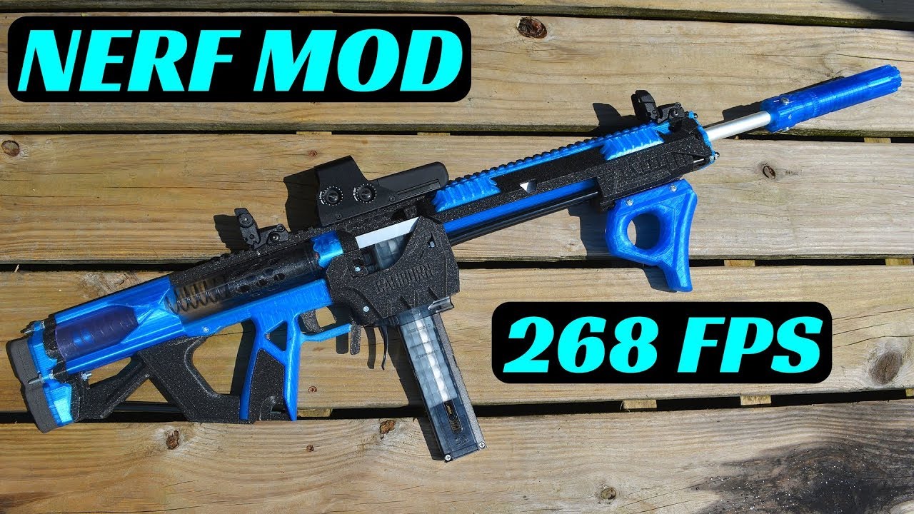 opstrøms Udrydde Mountaineer NERF MOD] Caliburn Build (268 FPS from a 3D Printed Nerf Sniper Rifle) -  YouTube