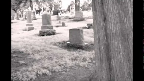 Ghost knocking on wood. in Oak Hill cemetery. Lawrence, Kn..wmv