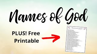 Top Rated 10+ Names Of God Printable 2022: Top Full Guide