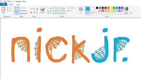 Hoe je een Halloween Nick Jr.-logo tekent met MS Paint | Hoe je op je computer tekent