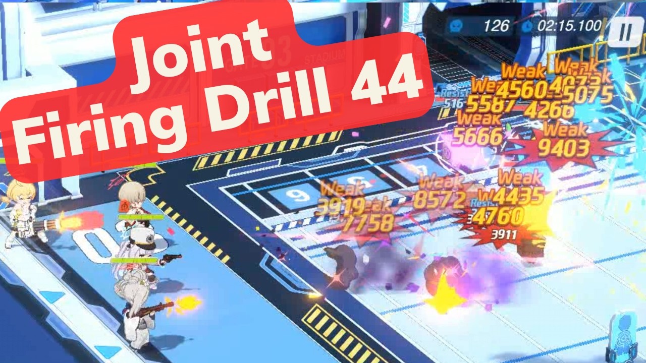 Совместные учения по стрельбе Blue Archive, часть 44 — всё это на экране.