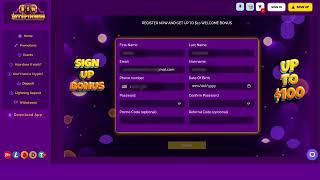 Register at BitSpinWin