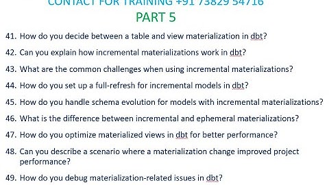 DBT (Data Build Tool) Real-Time Work Interview Questions Part 5 by Madhu