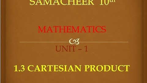 Unit-1 | Relations & Functions | Cartesian Product.