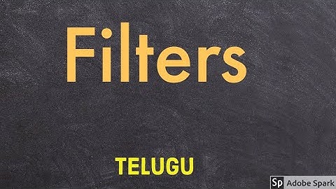 Filters in Telugu