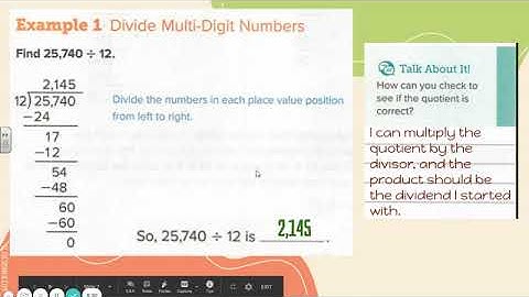 Divide Multi Digit Numbers Lesson 3 1 Video