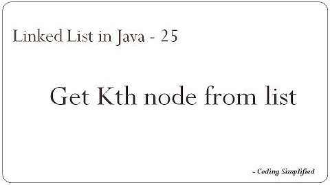 Linked List in Java - 25: Get Kth Node from Linked List