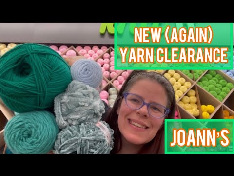 NEW YARN CLEARANCE at JoAnn's! walkthrough #clearanceyarn #affordablycrafty  #Yarnshopping 