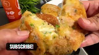 Aloo tikki burger patty with cheese filling | potato cutlet | potato kebab with cheese #alootikki