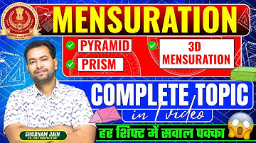 📐 Mensuration 3D  | Prism & Pyramid Masterclass by Shubham Sir | SSC Latest Pattern