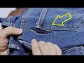 How beautiful to mend a hole on your jeans nicely and elegantly