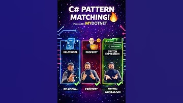 C# Pattern Matching in 30 Seconds 🔥 (Relational, Property & Switch)
