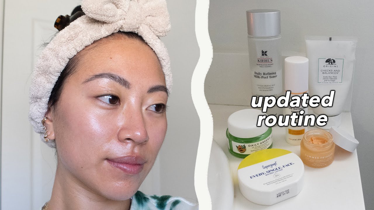 HOW TO FADE DARK SPOTS! Morning + Night Skincare Routine 🌙