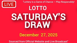 The National Lottery Lotto Draw  Results From Saturday 27 Dec 2025  Tonight Lotto