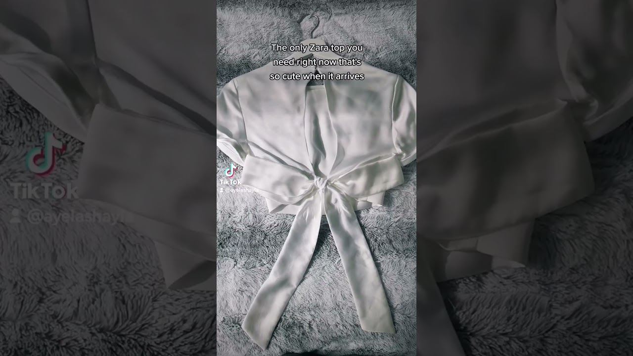 Obsessed with this Zara white satin crop top with cute open back bow design 😍