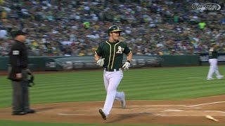 LAD@OAK: Semien plates Canha with ground ball