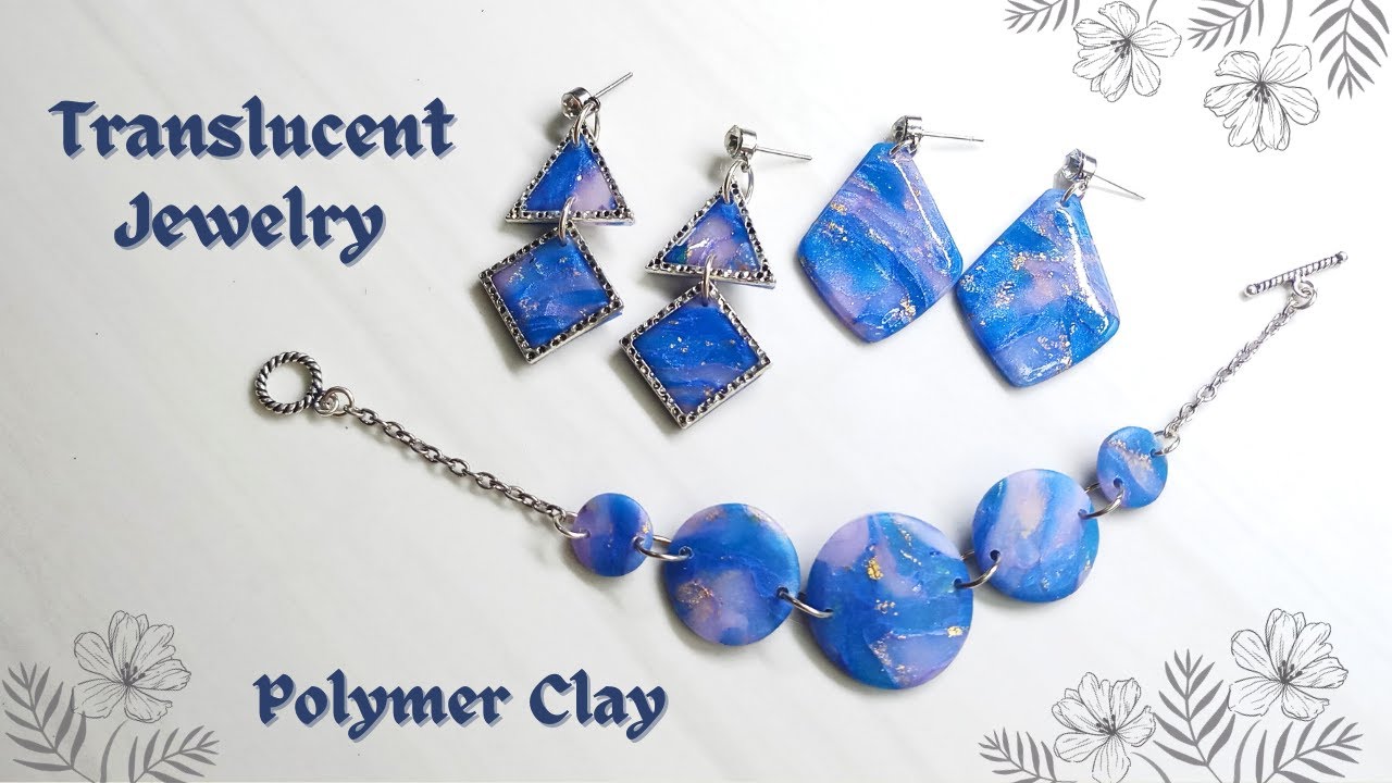 Translucent Polymer Clay and Alcohol Ink Flower Necklace Tutorial