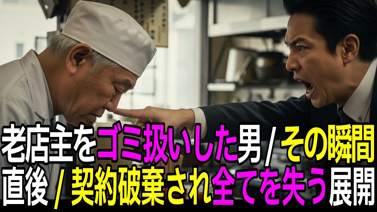 廃業寸前の店を「ゴミ」と罵倒する地上げ屋→そこへIT社長の私が登場「その契約, 白紙にします」地上げ屋の末路【感動する話朗読】