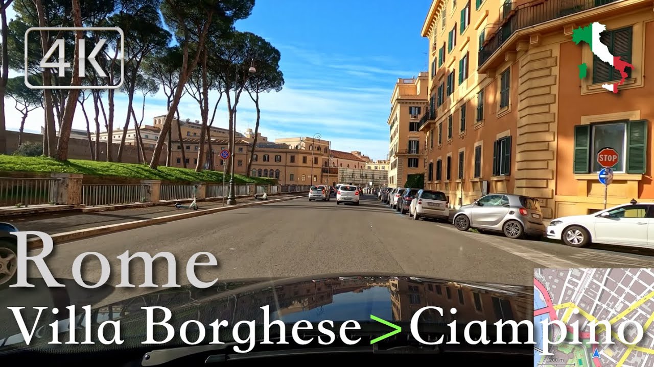 Rome | City Drive, Italy [Villa Borghese ⩾ Ciampino] January 2021 | 14:00 | ⛅