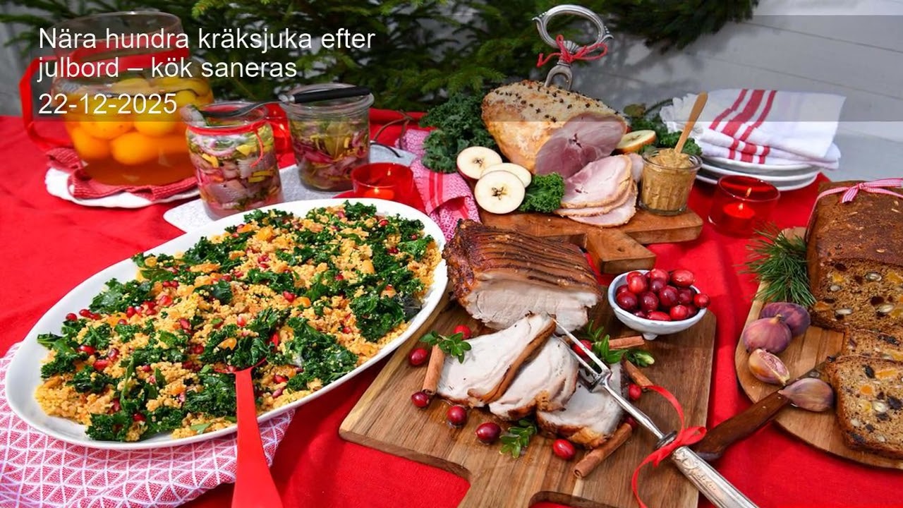 Nära hundra kräksjuka efter julbord – kök saneras