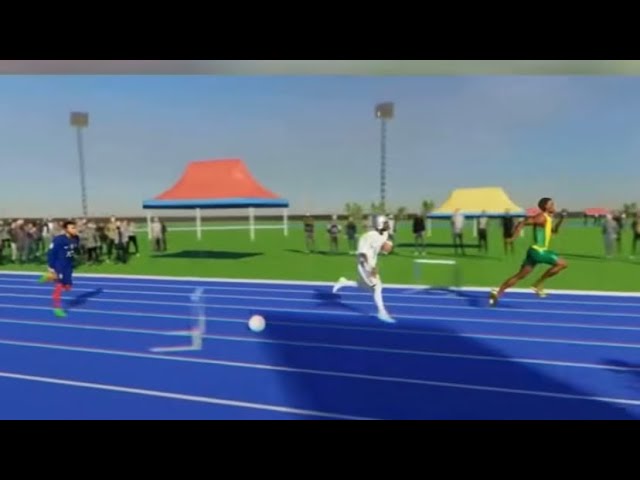 Usain Bolt vs Tyreek Hill vs Kylian Mbappe 100m Race (By Motion Athlete)