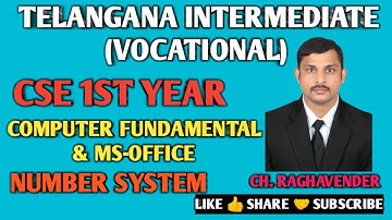 CSE 1ST YEAR || COMPUTER FUNDAMENTAL & MS-OFFICE || CHAPTER -1 || NUMBER SYSTEM
