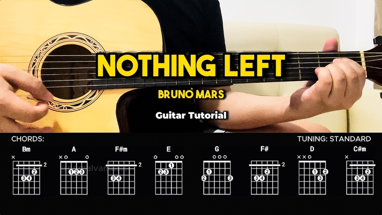 Nothing Left - Bruno Mars | Easy Guitar Tutorial For Beginners (CHORDS & LYRICS) #guitarlesson