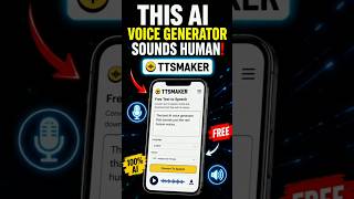 This AI Voice Sounds Human 😳 | Free AI Voice Generator #AI #TTSMaker #AIVoice #Tech #Shorts #viral