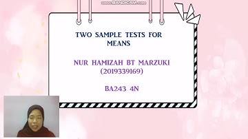 (10) Two Sample Test for Means