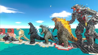 EVOLUTION of MECHAGODZILLA Size Comparison VS KING KONG + Ghidorah - ARBS