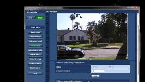 Setting up a Panasonic WV-NS202A for VMD - Open Door Inc.