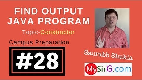 #28 Find Output Of Java Program